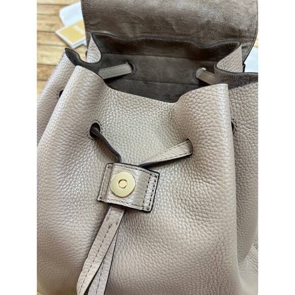 Michael Kors Junie Medium Pebbled Leather Backpack Truffle 30T8TX5B2L NWT main image 4
